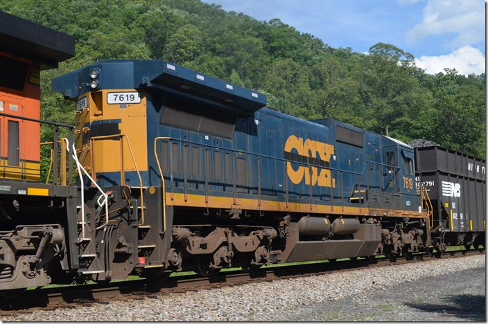 GECX, ex-CSX C40-8, 7619 is one of the many engines being leased at this time. GECX 7619. Panco WV.